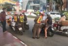 チェンマイのレンタルバイク取り締まり風景