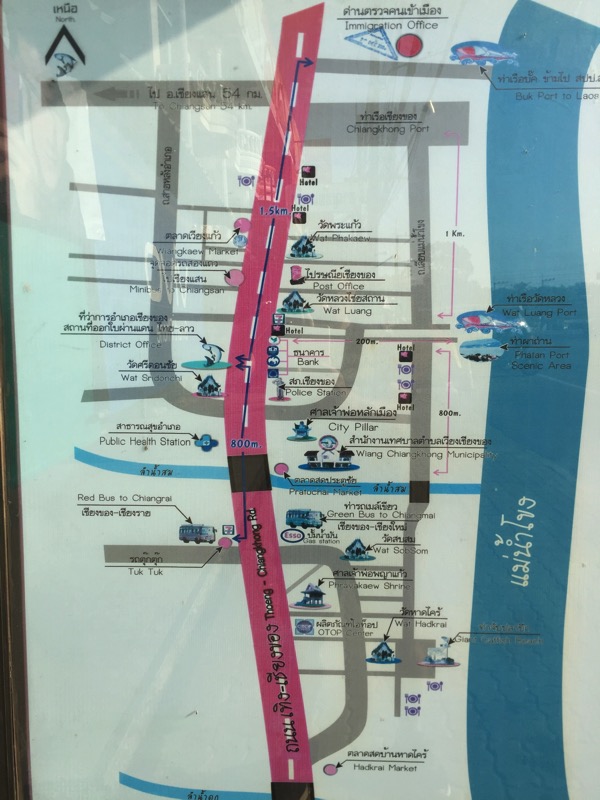 チェンコーンの町の地図
