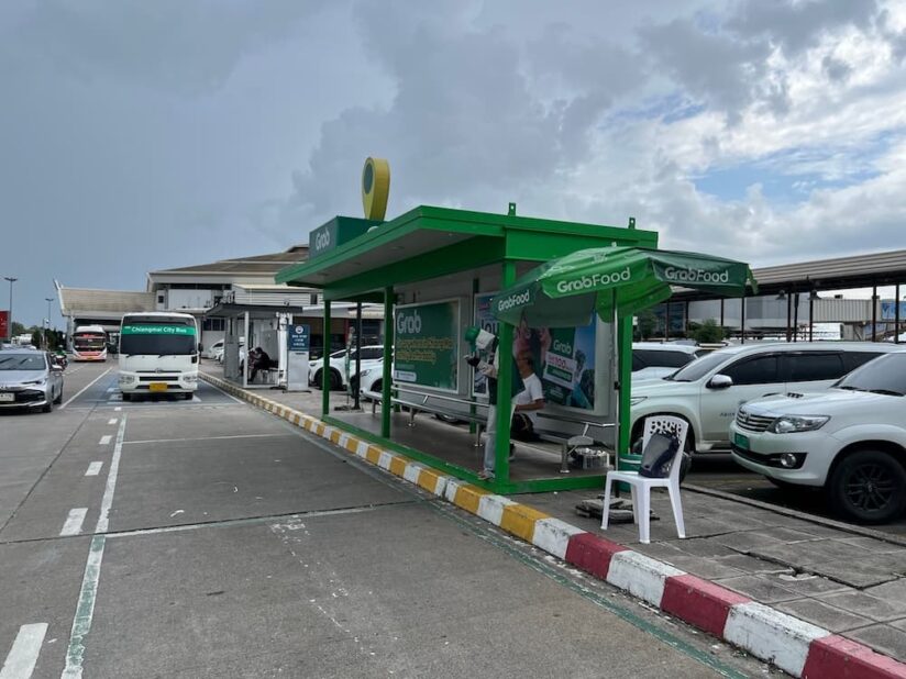 チェンマイ空港のGrab専用ピックアップエリア