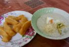 チェンマイの朝ごはんで有名な「ゴネン」の中華粥と揚げパン