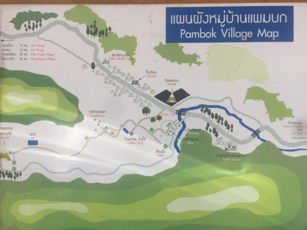 パーイのパンボック村の地図