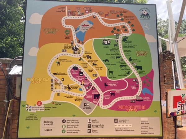 チェンマイ動物園の地図