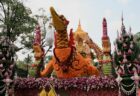 チェンマイ花祭りのパレードの山車