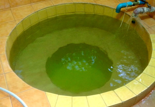 サンカムペーン温泉の円形の浴槽